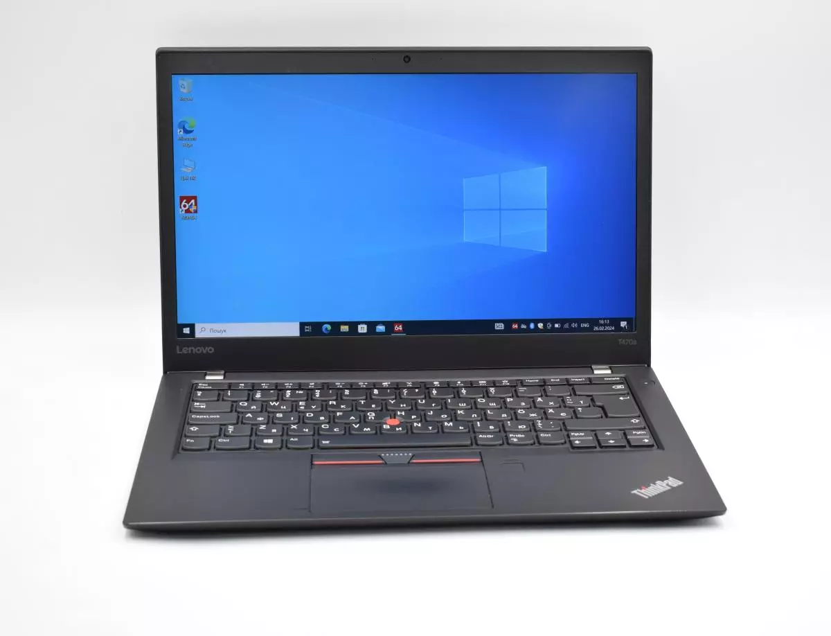 Ультрабук 14" Lenovo ThinkPad T470s Intel Core i5-7200U RAM 20 ГБ SSD 256 ГБ IPS FullHD Win10 Ноутбук 1