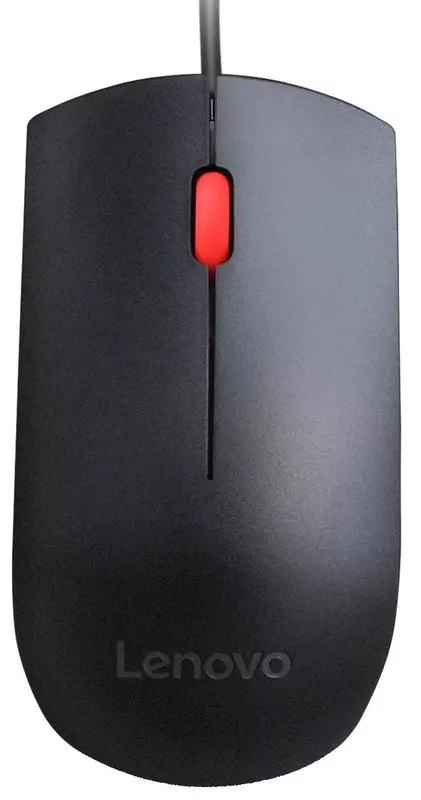 Миша Lenovo Essential USB Black (Red Wheel) 2