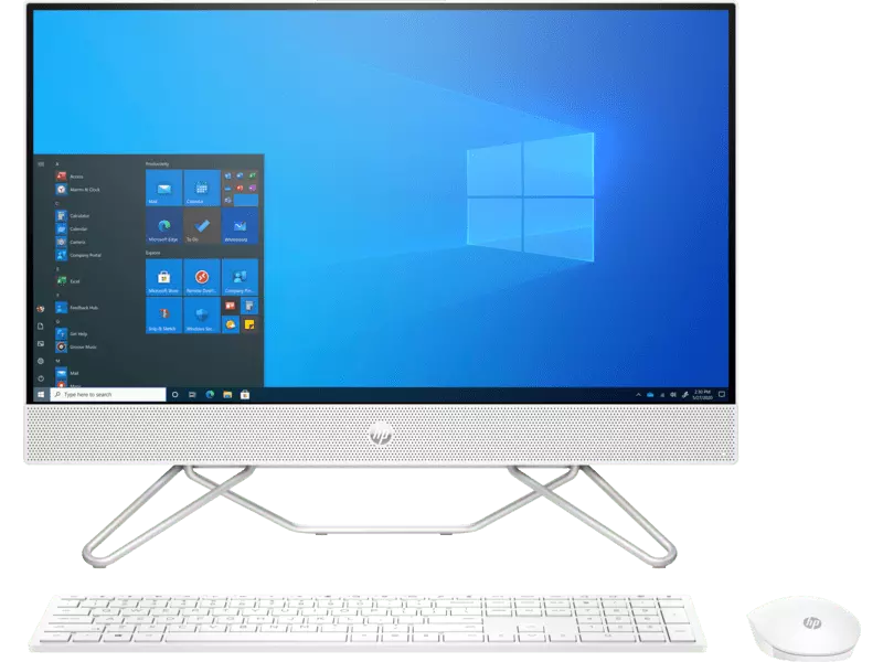 Моноблок 23,8" HP All-in-One (24-cb0412no) IPS (1920x1080) Full HD White Intel Pentium Silver J5040 RAM 8 ГБ SSD 256 ГБ 1